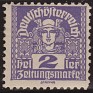 Austria - 1920 - Numbers - 2 H - Violet - Austria, Mercury - Scott P29 - 0